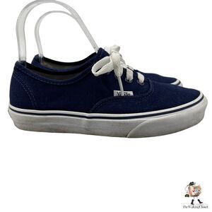 Vans Shoes Womens 5.5 Navy Canvas Low Top Skateboarding Skater Skate Sneaker